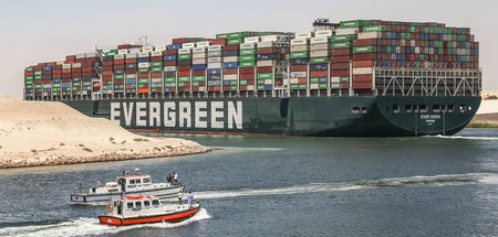 Die Havarie der »Ever Given« im Suezkanal führte zu tagelangen S...