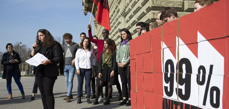 Die damalige Juso-Präsidentin Tamara Funiciello spricht bei der ...