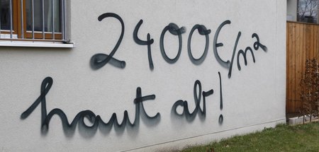 Protest gegen die Umwandlung von Mietwohnungen in Eigentumswohnu...