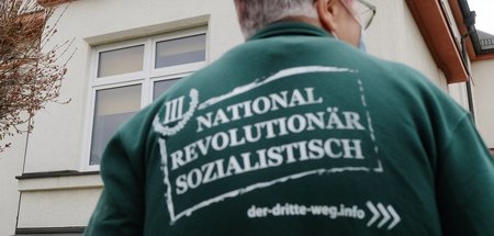 Kundgebung der extrem rechten Splitterpartei »III. Weg« in Plaue...