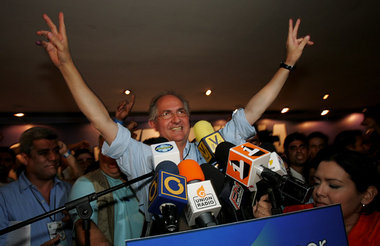 Der zukünftige Oberbürgermeister von Caracas, Antonio Ledezma, l...