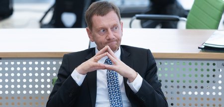 Michael Kretschmer (CDU), Ministerpräsident von Sachsen, am 29. ...