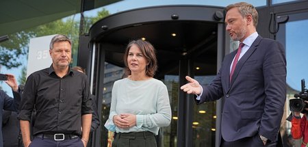 Drängen auf die Regierungsbank: Die Grünen-Vorsitzenden Baerbock...