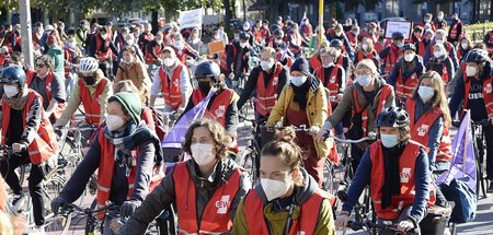 Radfahren für die Gesundheit: Berliner Lehrer im eintägigen Auss...