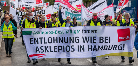 Beschäftigte der Asklepios-Kliniken aus Brandenburg an der Havel...