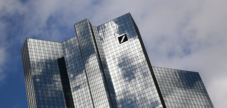 Bei globaler Geldwäsche dabei: Deutsche Bank in Frankfurt am Mai... Bei globaler Geldwäsche dabei: Deutsche Bank in Frankfurt am Mai...