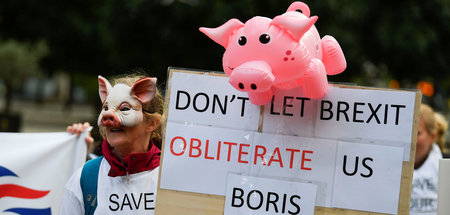 »Verhindere, dass der Brexit uns vernichtet«: Beschäftigte von S...