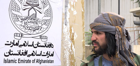 Ein Talibankämpfer in Kabul am 17. August Ein Talibankämpfer in Kabul am 17. August