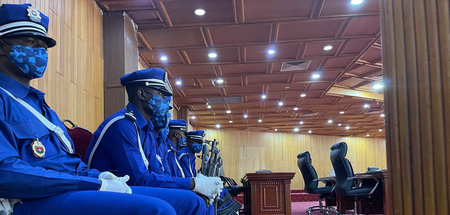 Im Festsaal in Ouagadougou soll die Wahrheit um den Mord an Sank...
