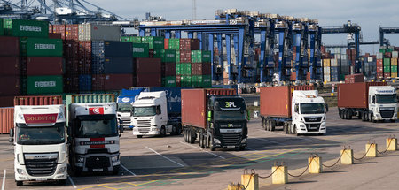 Felixstowe: In Britanniens größtem Containerhafen herrscht akute... Felixstowe: In Britanniens größtem Containerhafen herrscht akute...
