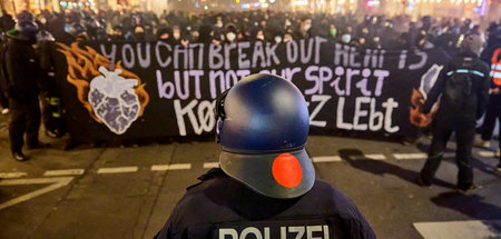 Demonstration am Freitag abend in Berlin-Kreuzberg