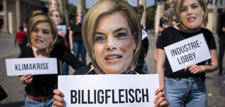 Demonstration gegen die Landwirtschaftspolitik von Ministerin Kl...