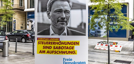 Die Reichen schonen: FDP-Wahlkampfplakat