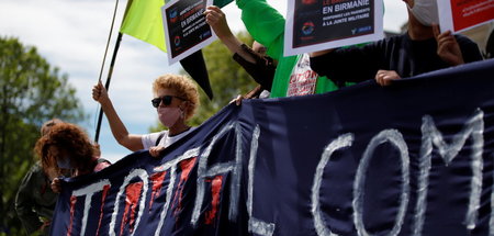 Proteste gegen Totals klimaschädliche Geschäfte am 28. Mai in Pa...