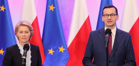 Frostige Stimmung: EU-Kommissionspräsidentin Ursula von der Leye...