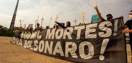 »600.000 Tote«: Proteste in Brasilia gegen Staatschef Jair Bolso...