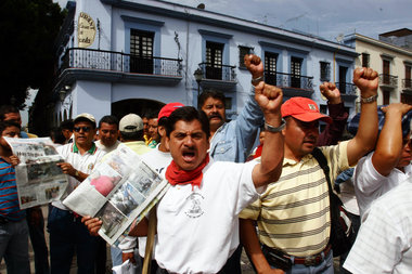 Streikende Lehrer in Oaxaca