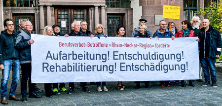 Teilnehmer der Kundgebung am Donnerstag in Heidelberg