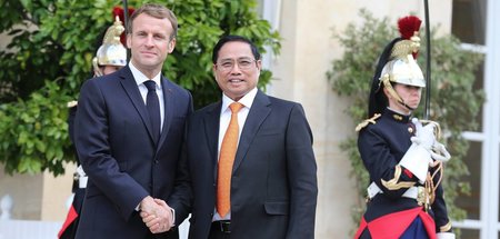 Präsident Macron empfängt Premier Minh Chinh am Donnerstag im Él...