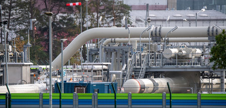 Gasempfangsstation der Ostseepipeline Nord Stream 2 in Lubmin