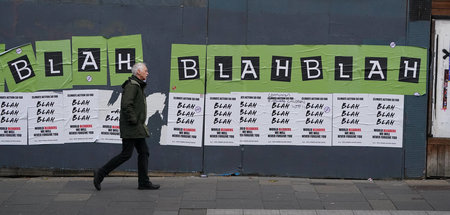 Nichts außer »Blabla«: Protestplakate gegen die UN-Weltklimakonf...