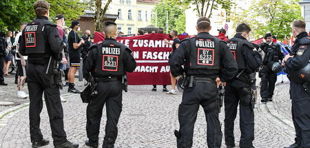 Protest gegen AfD-Wahlkampfveranstaltung in Memmingen (10.7.2021...
