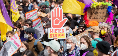 Demonstration gegen hohe Mieten im Mai 2021 in Berlin