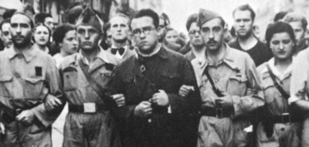 Santiago Carrillo, der spätere Vorsitzende des Partido Comunista...