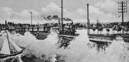 Brandung am Eisenbahndamm von und nach Lindau (ohne Datum)