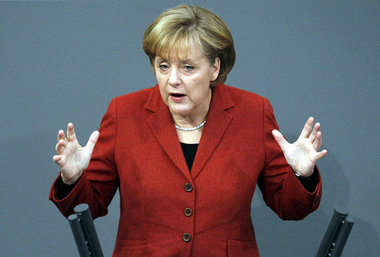 Unser Konjunkturpaket ist soooooooo groß – Kanzlerin Angela Merk... Unser Konjunkturpaket ist soooooooo groß – Kanzlerin Angela Merk...