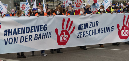 Apropos Mobilitätswende: Eisenbahner protestierten gegen Zerschl...