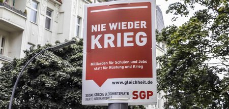 Wahlplakat der SGP zur Bundestagswahl (Berlin, 6.9.2017)