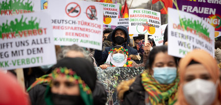 Demonstrantinnen und Demonstranten am Sonnabend in Berlin