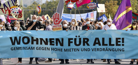 Demonstranten fordern Mietenstopp – den wird es mit der Ampel ab...