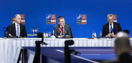 Geeint gegen Russland: Der lettische Außenminister Edgars Rinkev...