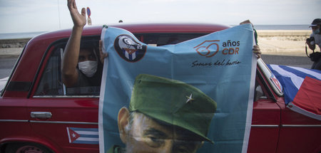 »Verteidigung der Revolution fortsetzen«: Anhänger der kubanisch...