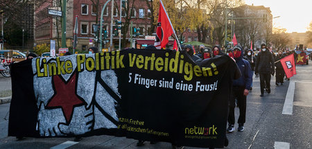 Demonstration zur Solidarität mit Cem K., der im RAZ/RL/Radikal-...
