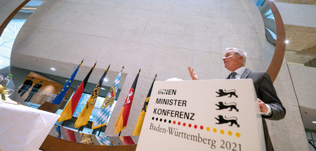 Baden-Württembergs Innenminister Thomas Strobl (CDU) auf der Inn...