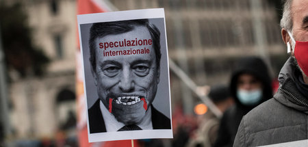 »No Draghi Day«: Gewerkschaftsprotest gegen den italienischen Pr... »No Draghi Day«: Gewerkschaftsprotest gegen den italienischen Pr...