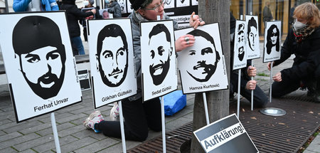 Von einem Rassisten ermordet: In Wiesbaden wurde am Sonnabend de...