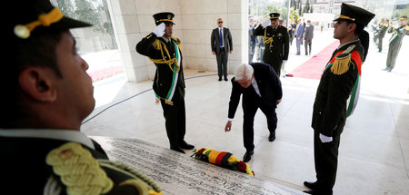 Frank-Walter Steinmeier am Grab von Jassir Arafat (Ramallah, 9.5...