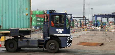 Sind in Britannien rar: Lkw-Fahrer (Felixstowe, 17.11.2021)