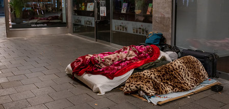 Wohnungslose in der Münchener Innenstadt (25.11.2021)