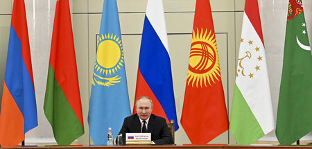 Russlands Präsident Wladimir Putin am Dienstag beim GUS-Gipfel i