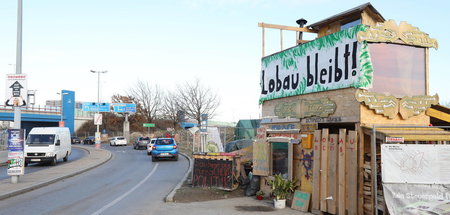»Lobau bleibt«: Protestcamp in Wien (3.12.2021)