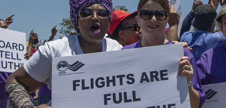 Von der Zuma-Freundin Myeni ruiniert: Mitarbeiter der Airline SA...