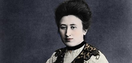 Nachkoloriertes Porträt von Rosa Luxemburg (undatiert)