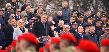 Parade anlässlich des »Tages der Republik« in Banja Luka am Sonn...
