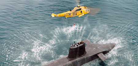 Kommissarin Amy Sylva wird mit einem Helikopter auf das U-Boot »... Kommissarin Amy Sylva wird mit einem Helikopter auf das U-Boot »...