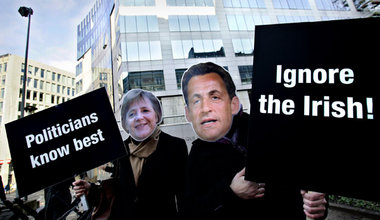 11. Dezember in Brüssel: Protest gegen die Wiederholung des iris...